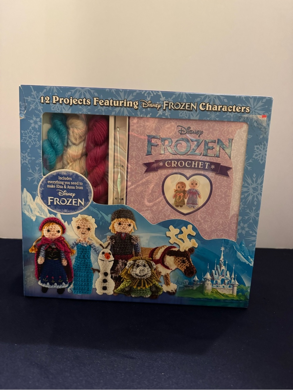 Disney Crochet Kit makes 2 Frozen Characters: Elsa and Anna, for 14+ NWT Crafts